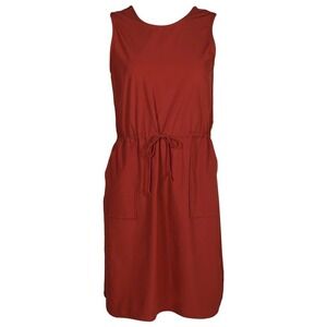 Mountain Khakis Womens Casual Sporty Sleeveless Utility Pockets Midi Dress